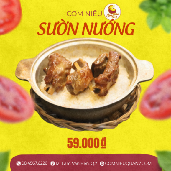 CƠM NIÊU SƯỜN NƯỚNG