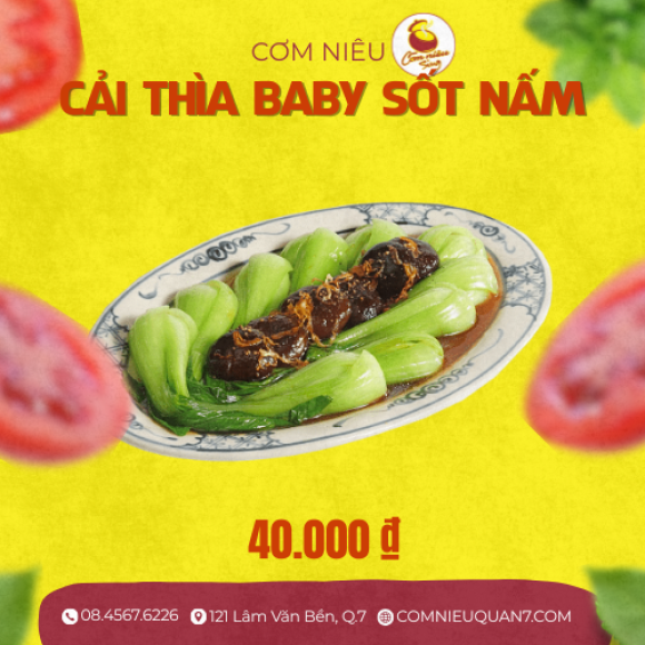 CẢI THÌA BABY SỐT NẤM